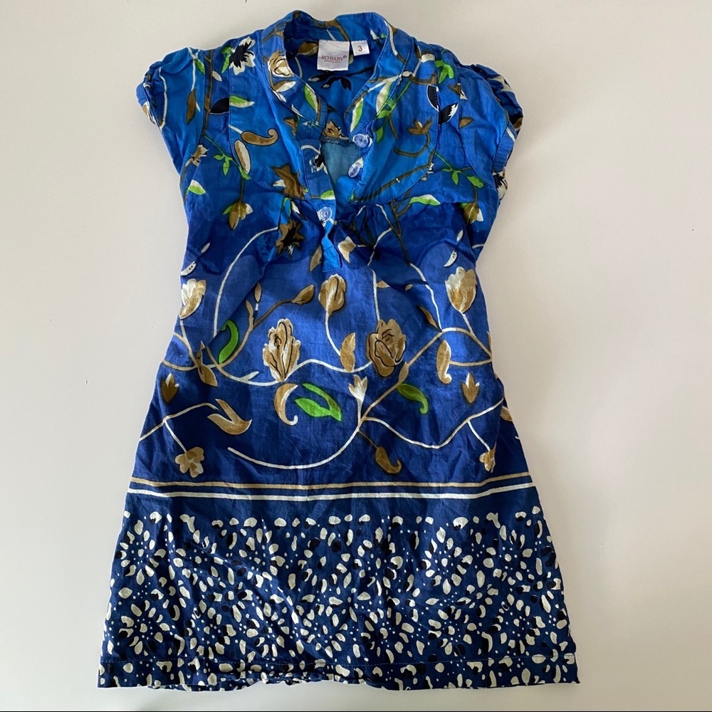 Yo Baby blue graphic summer dress